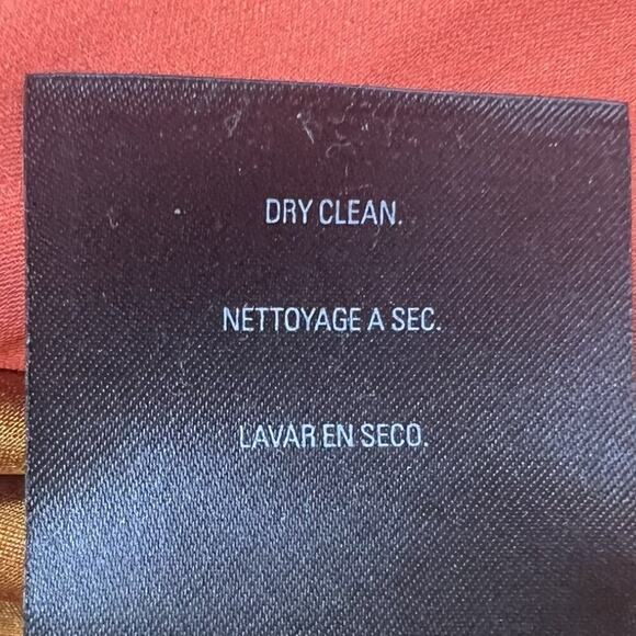 Elie Tahari Mandarin Collar Blazer Snaps Tan & Orange Braided Details Size 8 - Picture 11 of 11